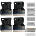 Mini Plastic Razor Blade Scraper High Visibility Window Scraper Paint Scraper with 5 Spare Metal Razor Scraper Blades Scraping Sticker Decal Residue Label,Black