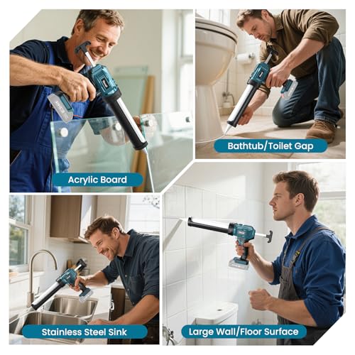 Electric Caulking Gun Compatible with 18V Makita Battery - color: Blue
