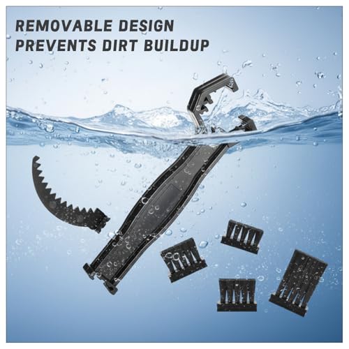 2 Set Bike Motorcycle Chain Cleaning Tool Set 2 Pack Detachable Motorcycle Chain Brush Washer with Scrubbing Brush Reusable Cleaning Kit for Bicycle, Mtb, Road Bike Maintenance