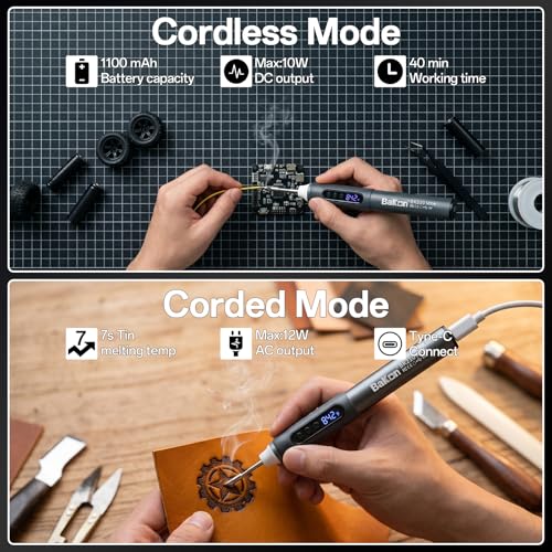 Bakon Cordless Precision Soldering Iron Kit - color: Silver