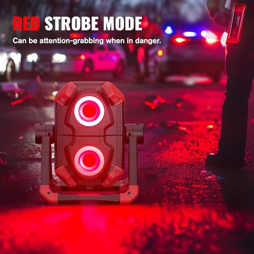 Adelante Rechargeable Work Lights 2 Pack, 2500LM, Magnetic Base, 360° Stand