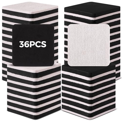 Geelin 36 Pcs Felt Furniture Sliders for Hardwood Floors 3 Inch Carpet Furniture Sliders Reusable Heavy Duty Movers Slider for Hard Surfaces Moving Pads Carpet Floor Protectors (Square)