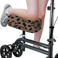 SPRING SEAON Knee Scooter Cushion Pad Cover, Brown Texture - color: Brown Leopard Print