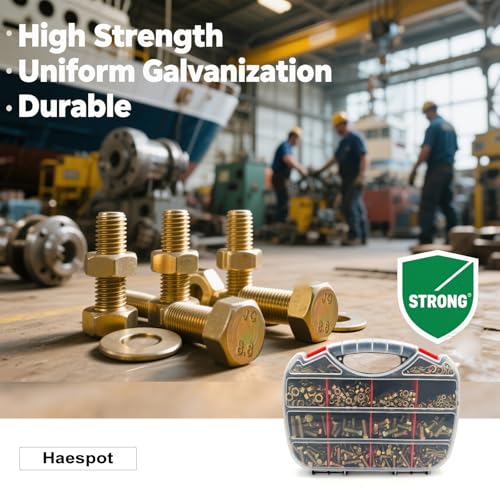 1050PCS High-Strength Bolt and Nut Assortmetn Kit - size: 1050pcs M4 M5 M6 M8