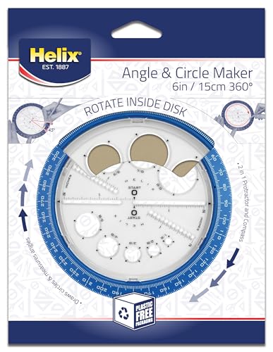Helix - Angle and Circle Maker - 360 Degrees - Assorted - 6 inch / 15 cm