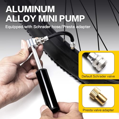 Bike Repair Kit Bike Multitool,Portable Bicycle Tools with Tire Patch,Tire Lever,Ratchet Wrench,Screwdriver Bits,Mini Air Pump Bike Tool Case(Tool Kit with Pump) - size: Tool Kit with Pump