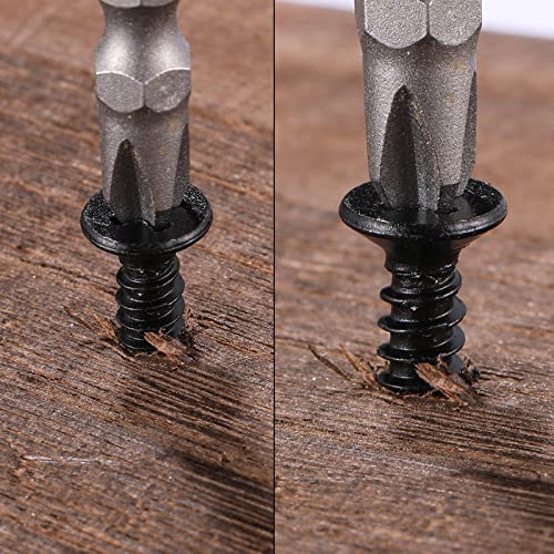 #14 x 3/4" Wood Screw 100Pcs 18-8 (304) Stainless Steel Screws Flat Head Phillips Fast Self Tapping Drywall Screws Black Oxide by SG TZH - size: #14 x 3/4"