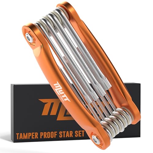 Mutt Tools Security Torx Set 10-Piece Tamper Proof Star Allen Wrench T6-T30