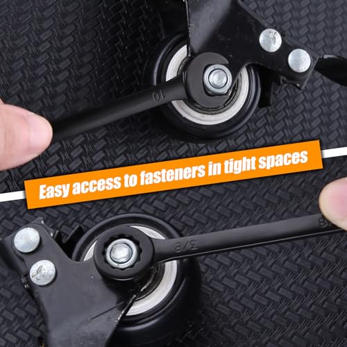 Mini Wrench Set Metric and SAE 20 PCS, 4-11mm & 5/32"-7/16", Black - style: Metric & SAE(Black)