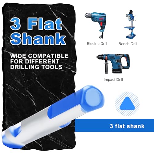 5 Pack 1/4 to 1/2 inch Masonry Drill Bit Set for Concrete,3 Flat Shank - size: 1/4 to 1/2 inch（ 5 Pack ）, style: 3 Flat Shank