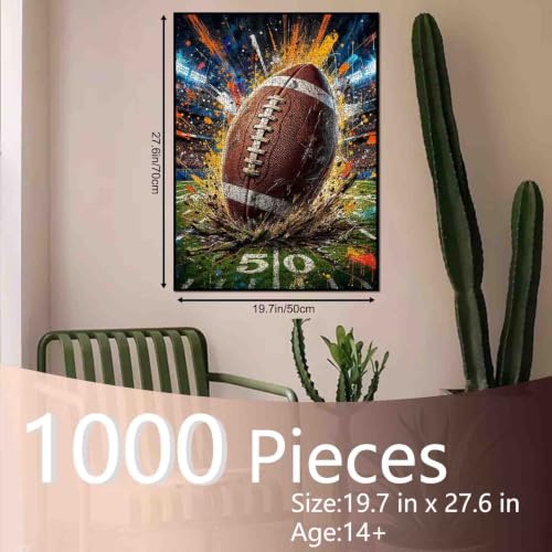 American Football Stadium Jigsaw Puzzle 1000 Pieces for Adults - color: Sports 08