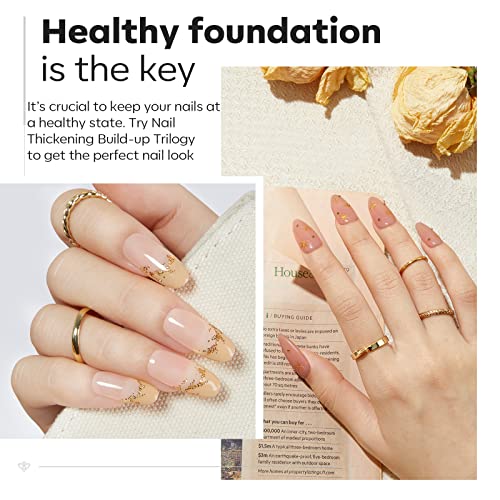 modelones Builder Nail Gel with Gel Top Coat, 3Pcs Clear Builder Nail Kit - color: A1 Clear Gel Builder with Base Top Coat, size: 0.5 Fl Oz (Pack of 3)