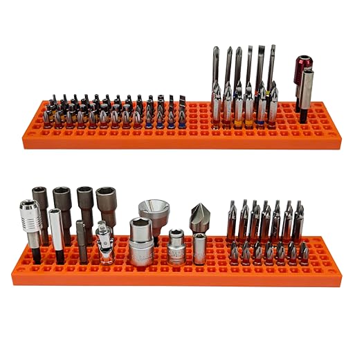 Free Zone Bit Organizer Set, 316-Hole 1/4" Hex Bit Toolbox Storage - color: Orange