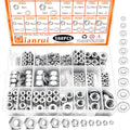 Dianrui 588PCS Metric & SAE Hex Nuts and Washers Assortment Kit, Assorted Nuts Washers 304 Stainless Steel (2#56 4#40 6#32 8#32 10#24 10#32 12#24 1/4-20 5/16-18 3/8-16 7/16-14 1/2-13 M2-M12) 21 Sizes - size: 588PCS Metric&SAE Kit