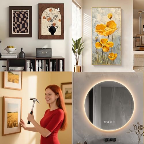 Picture Hanging Wire Kit D Rings Picture Hardware with Screws - size: size_4