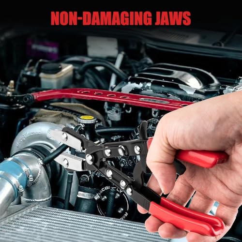 3PCS Ratchet Hose Pinch Off Pliers, Upgrade Hose Pinch Pliers Automotive, 8 in, 10", 12inch Locking Fuel Line for Radiator, Heater, Coolant, Fuel Pinch, Flexible Hose