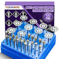 60 Grit Diamond Grinding Bit Set for Dremel, Rotary Tool Grinding Cutting Wheel 1/8” Shank for Stone Glass Tile Jewelry Engraving Rock Etching Carving Metal Wood - 32Pcs - style: Style 4