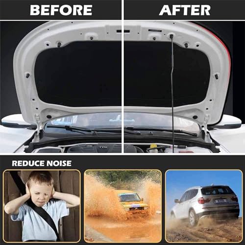 98.4 Feet Universal Self Adhesive Weather Seal Strip, 51/100 x 1/5 Inch Thick, Car Door & Window Weatherstrip with Soundproof Engine Cover - size: 98.4 Feet Long