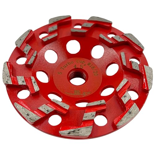 4.5" Diamond Grind Wheel S Seg Concrete & Coating 5/8"-11 Threaded Arbor - style: 4.5" Diameter / S Segments