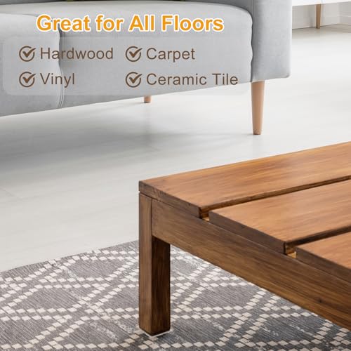 uxcell Furniture Pads, 8 Pcs 1-1/4" Furniture Moving Pads Round Chair Legs Floors Protectors with Felt for Carpet Hardwood Floor Heavy Furniture - size: 1-1/4"