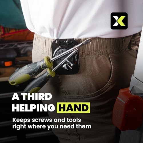 Magnetic Tool Holder - Strong Clip-On Belt Magnet Holster for Screws, Nails, Drill Bits, Hammer, Sockets, Pliers, Screw Drivers, Trowel, Wrench, or Any Magnetic Tools