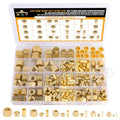 255PCS Brass Compression Kit for 1/2" 3/8" 5/16" 1/4" 3/16" 1/8" - style: 255PCS