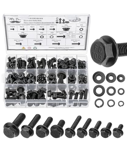 Mr. Pen- Nuts and Bolts Assortment Kit, 272 pcs, Black Carbon Steel