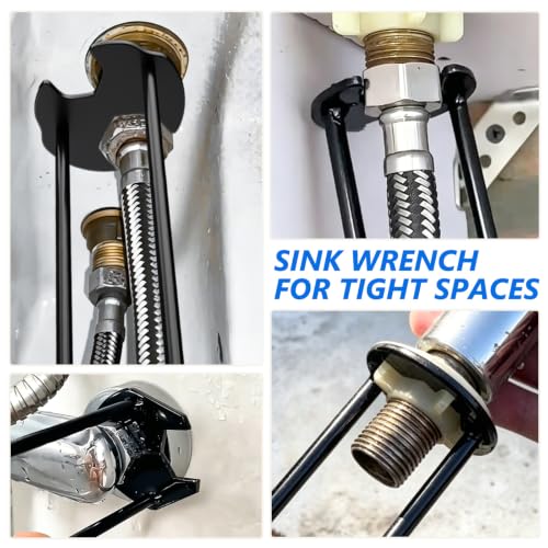 5PCS Basin Wrench Set with 80 Silicone O-Rings for Sink Faucet Repair