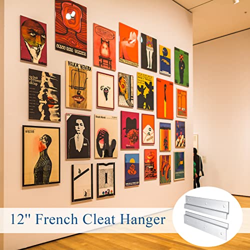 Funrous 12 Pack French Cleat Hanger Z Bar Wall Mounting Screws Set, 12 Inch - size: 12 Inch