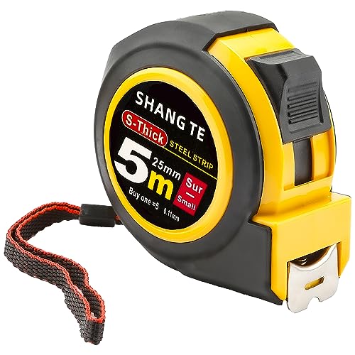 Steel Measuring Tape, Tape Measure 16 ft, Measuring Tape Retractable, 16-Foot Basics Self-Locking Measurement Self Lock Auto Tape Rule Imperial/Metric for Body Measurements - color: 1 Pack, size: 4.9 m