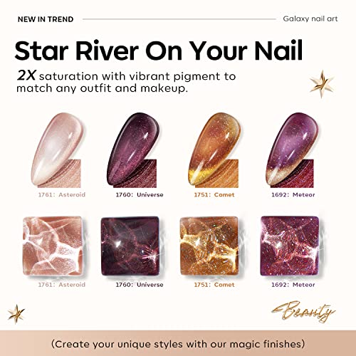 modelones Fall Gel Nail Polish Set 6 Colors, Nude Brown Burgundy - color: A Nude Brown