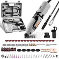 Rotary Tool Kit:DEKOPRO 1.4-Amp Power Hand Rotary Tools with 6 Variable Speed, 127pcs Accessories, 8000~35000RPM Electric Grinder Drill Machine Set with Flex Shaft for Carving, Cutting, Sanding Gray - color: Gray
