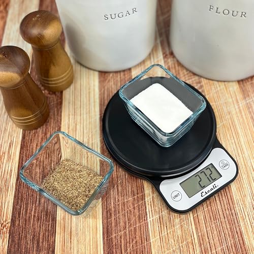 Escali Telero Digital Food Scale, High Precision Kitchen Scale for Cooking, Baking, Portion Control, Meal Prep, Weigh in Grams and Ounces, 11 lb Capacity, Black (T136) - color: Black