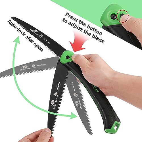 MOSSY OAK Folding Saw, 7 Inch Hand Saw with Pouch