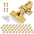 Mousike 40 Pack (20 Pair) Soft Close Cabinet Hinges, 1/2 Overlay Soft Close Hinges for Kitchen Cabinet, Stainless Steel, Built-in Damper, 100 Degree Opening Angle, 6 Way Adjustment (Gold) - color: Gold, size: 40 Pack