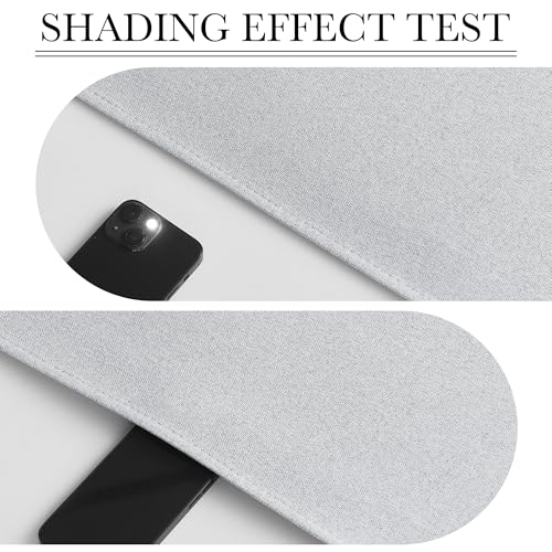 RYB HOME 100% Blackout Classroom Door Window Cover, Sidelight Curtains - color: Greyish White, size: 12"W x 40"L (Pack of 1)