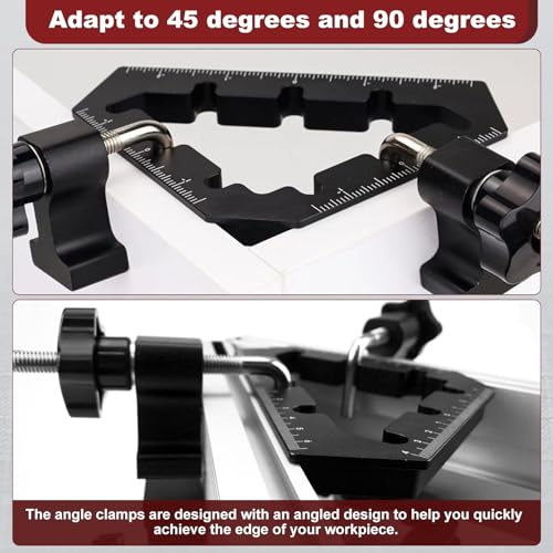 CNQLIS Corner Clamps for Woodworking Tools 45 and 90 Degree Clamps Aluminum Alloy Positioning Squares Right Angle Clamps Clamping Squares for Picture Frame Box Cabinets Drawersfor Frame Cabinet