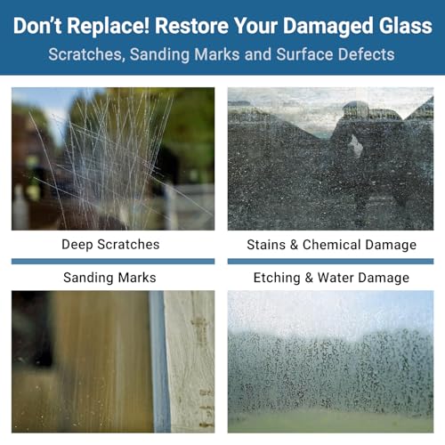 Glass Polish (3'') Glass Scratch Removal Kit for use with a Drill on All Glass Surfaces - size: 3 inch (6 Abrasives)