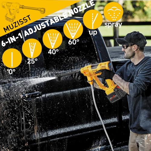 1100PSI Cordless Car Washer,Portable Battery Powered Cleaning Tool
