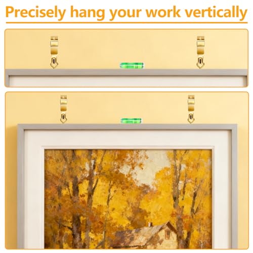 126Pcs Picture Hanging Kit, Picture Hangers Assorted Kit with Heavy Duty Picture Hanging Hooks/Hardware Nails/Sawtooth/Wire/D Rings/Level, Metal Picture Wall Hooks for Frame Canvas Mounting