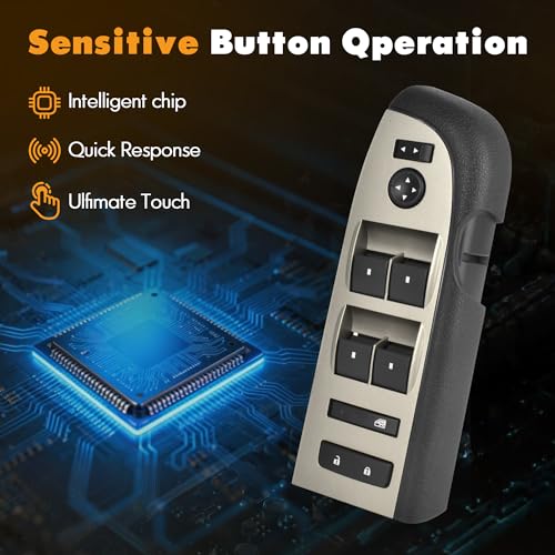 YBC Front Driver Side Power Window Switch for 2010-2013 Silverado Sierra - style: 2010-2013