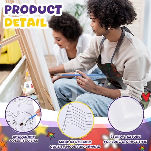 Sherr 140 Pcs 20 Set Pre Drawn Canvas Painting Kit, Pride Month - style: Pride Month