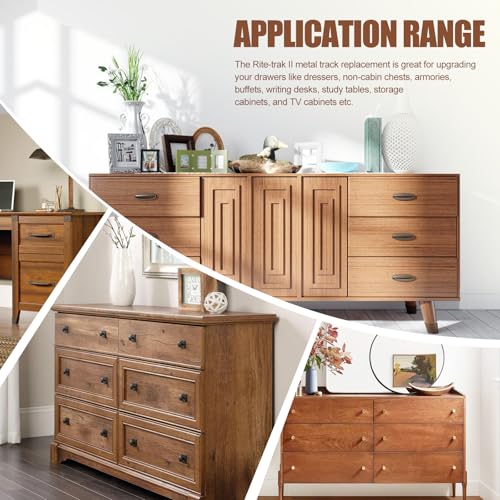Upgrade Drawer Slides for kenlin Rite-Trak II Replacement,5 Pack - style: Upgraded Drawer Slides 5 Pack