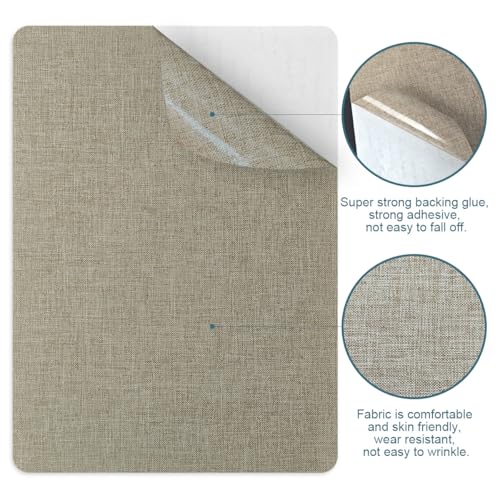 WILDREEDS 2 Pcs 8 x11 Inch Linen Repair Patches, Self-Adhesive Fabric Patch for Sofas, Couch, Furniture,Tote Bags, Car Seats (Camel) - color: Camel