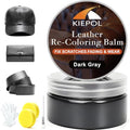 Dark Gray Leather Repair Kit, Recoloring Balm, Leather Dye | Restore Scratches, Faded & Aged Leather & Vinyl Couches, Boots, Car Seats & Furniture - color: Dark Gray