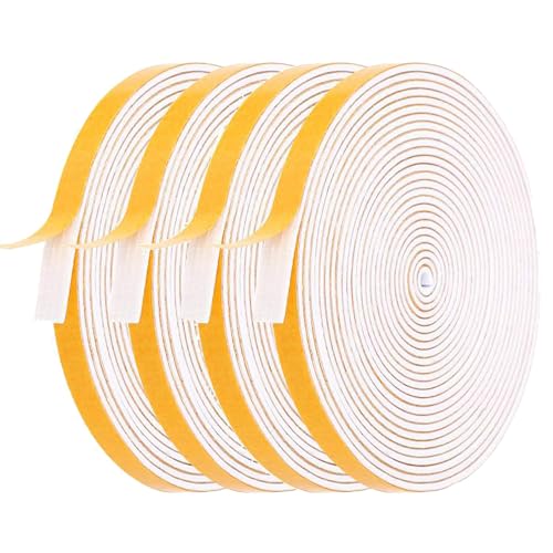 Ultra Thin Weather Stripping 1/4in Wide X 1/16in Thick 4 Rolls - size: 1/4"(W) x 1/16"(T) x 52'(L)