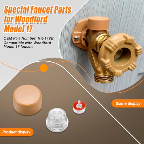 RK-17VB Outdoor Faucet Repair Kit for Woodford Model 17 Outside Faucets Vacuum Breaker Float Kit Include Caps Bodies Floats, 12PCS Set - style: RK-17VB