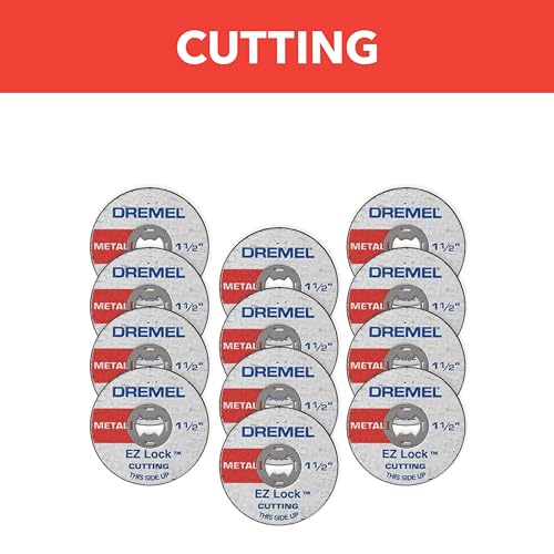 Dremel EZ456B 1-1/2" EZ Lock Rotary Tool Cutting Wheels - 12 Pieces
