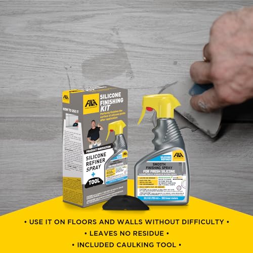 Fila Surface Care Solutions - Silicone Finishing Kit with Smoothing Spray, Caulk Tool Included, 24oz