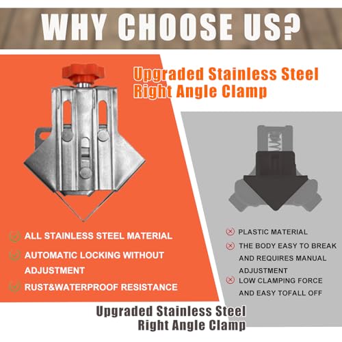 CNQLIS Multipurpose Stainless Steel 90 Degree Corner Clamp